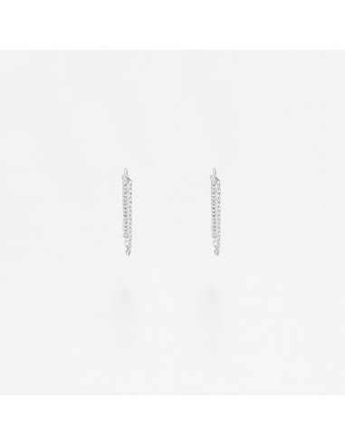 Boucles d'oreilles Or Blanc 375/1000 "Mélaïna"