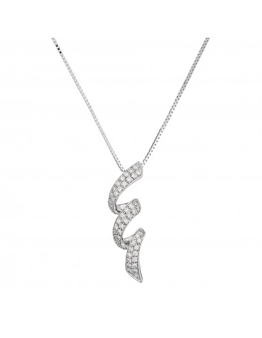 Collier Or Blanc 750/1000  "Carnaval" D0,31 ct/47