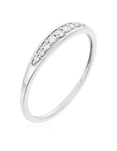 Bague "Like an almond" D 0,1/9 Or Blanc 375/1000