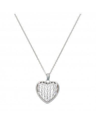 Collier Heart break Diamants 0,5ct Or Blanc