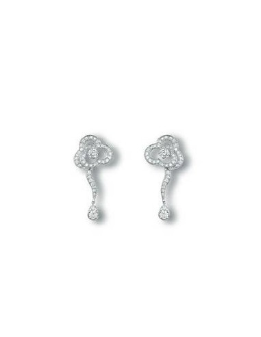 Boucles d'oreilles Dalia Or Blanc et Diamant 1,22ct Diamant 1,21ct