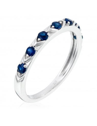 Bague Or Blanc 375/1000  "Blue Forest"