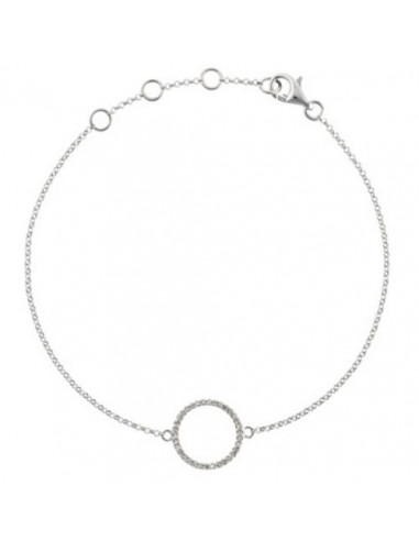Bracelet Or Blanc 750/1000  "Bubble"Diamant :0,10ct/34