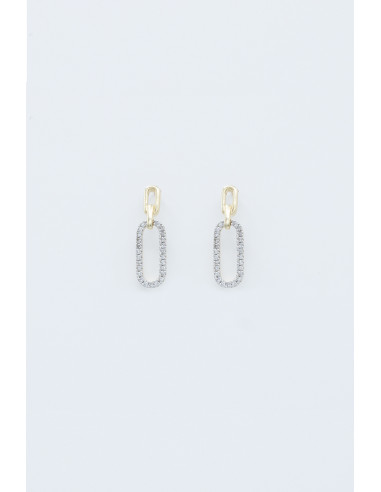 Boucles d'oreilles Or Jaune 375/1000 Diamant 0,10/50