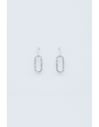 Boucles d'oreilles Or Blanc 375/1000 Diamant 0,15/50