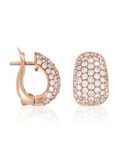 Boucles d'oreilles "Mademoiselle" Diamants: 1,96ct/124 Or Rose 750/1000